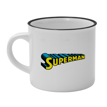 Superman vintage, Κούπα κεραμική vintage Λευκή/Μαύρη 230ml