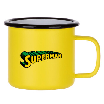 Superman vintage, Κούπα Μεταλλική εμαγιέ ΜΑΤ Κίτρινη 360ml