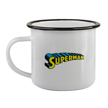 Superman vintage, Κούπα εμαγιέ με μαύρο χείλος 360ml