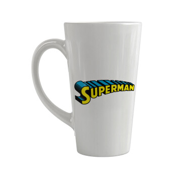 Superman vintage, Κούπα κωνική Latte Μεγάλη, κεραμική, 450ml