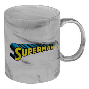 Superman vintage, Mug ceramic marble style, 330ml