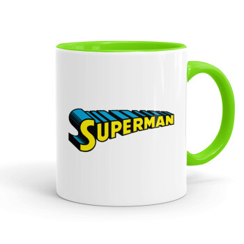 Superman vintage, Κούπα χρωματιστή βεραμάν, κεραμική, 330ml