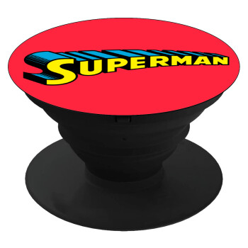 Superman vintage, Pop Socket Μαύρο Βάση Στήριξης Κινητού στο Χέρι