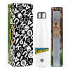 Easter candle, metallic white thermos bottle (500ml) & aromatic flat candle (30cm) (GRAY)