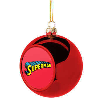 Superman vintage, Christmas tree ball Red 8cm