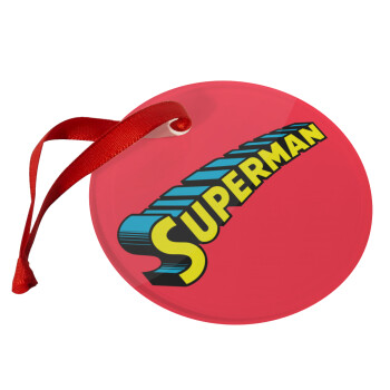 Superman vintage, Christmas ornament glass 9cm