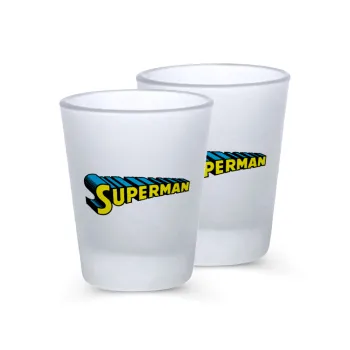 Superman vintage, Σφηνοπότηρα γυάλινα 45ml του πάγου (2 τεμάχια)