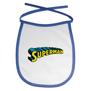 Superman vintage, Σαλιάρα μωρού αλέκιαστη με κορδόνι Μπλε