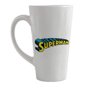 Superman vintage, Κούπα κωνική Latte Μεγάλη, κεραμική, 450ml