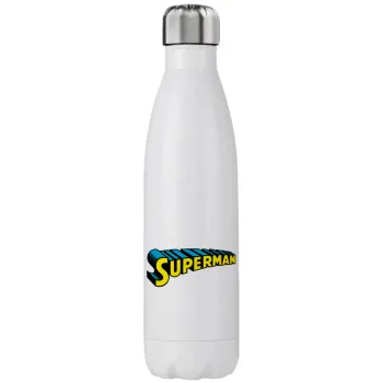 Superman vintage, Μεταλλικό παγούρι θερμός (Stainless steel), διπλού τοιχώματος, 750ml