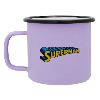 Superman vintage, Κούπα Μεταλλική εμαγιέ ΜΑΤ Light Pastel Purple 360ml