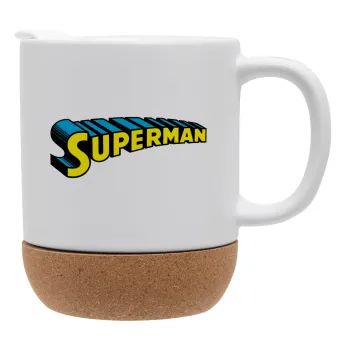 Superman vintage, Ceramic coffee mug Cork (MAT), 330ml