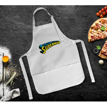 Superman vintage, Ποδιά Σεφ Ολόσωμη Παιδική (με ρυθμιστικά και 2 τσέπες)