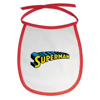 Superman vintage, Σαλιάρα μωρού αλέκιαστη με κορδόνι Κόκκινη
