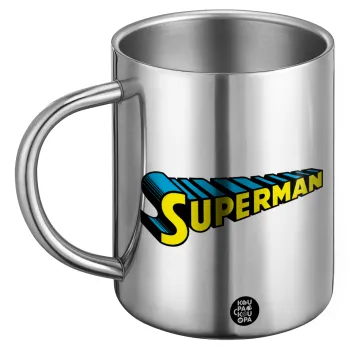 Superman vintage, Ανοξείδωτη Μεταλλική Κούπα 450ml - Διπλού Τοιχώματος