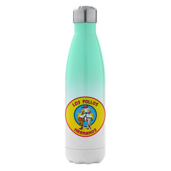 Los Pollos Hermanos, Metal mug thermos Green/White (Stainless steel), double wall, 500ml
