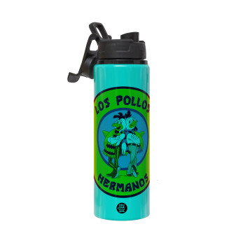 Los Pollos Hermanos, Metallic water bottle with safety lid, 850ml aluminum