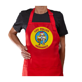 Los Pollos Hermanos, Ποδιά Μακριά Σεφ ολόσωμη με τσέπες Κόκκινη (ΕΝΗΛΙΚΩΝ)