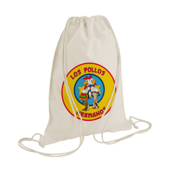 Los Pollos Hermanos, Backpack bag GYMBAG natural (28x40cm)