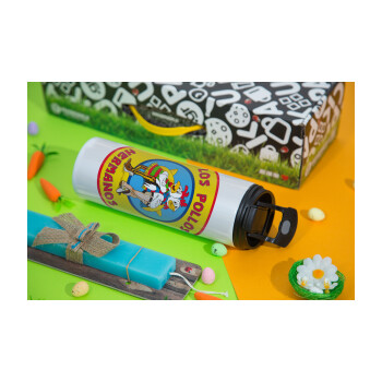 Los Pollos Hermanos, Easter candle,Travel Tumbler 2 Lids, with metal straw & cleaning brush & aromatic flat candle (30cm) (BLUE)