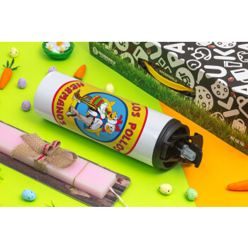 Los Pollos Hermanos, Πασχαλινή Λαμπάδα με Travel Tumbler θερμό με διπλό καπάκι (600ml, BPA free) & κερί αρωματικό πλακέ (30cm) (ΡΟΖ)