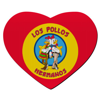 Los Pollos Hermanos, Mousepad heart 23x20cm