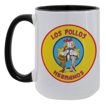 Los Pollos Hermanos, Κούπα Mega 15oz, κεραμική Μαύρη, 450ml
