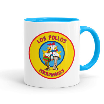 Los Pollos Hermanos, Mug colored light blue, ceramic, 330ml