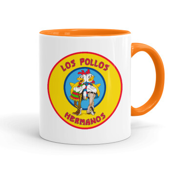 Los Pollos Hermanos, Mug colored orange, ceramic, 330ml