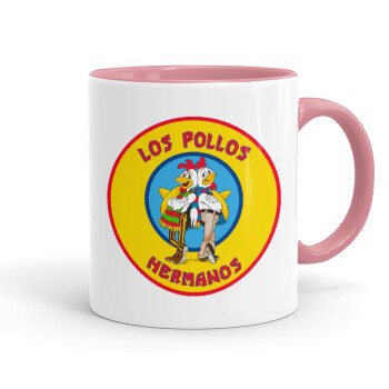 Los Pollos Hermanos, Mug colored pink, ceramic, 330ml