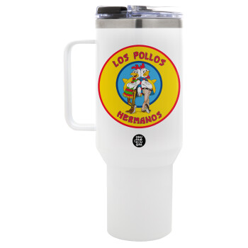 Los Pollos Hermanos, Mega Stainless steel Tumbler with lid, double wall 1,2L