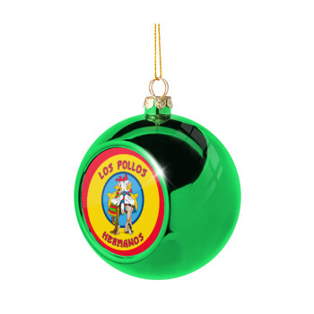 Los Pollos Hermanos, Green Christmas tree ornament ball 8cm