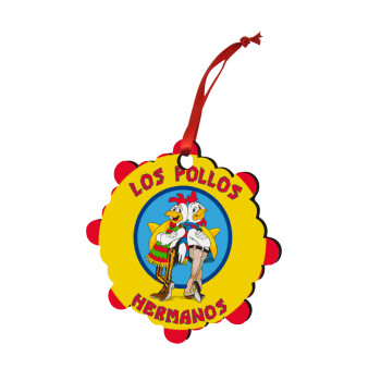 Los Pollos Hermanos, Christmas ornament snowflake wooden 7.5cm