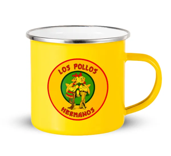 Los Pollos Hermanos — Yellow Enamel Metallic Cup 360ml