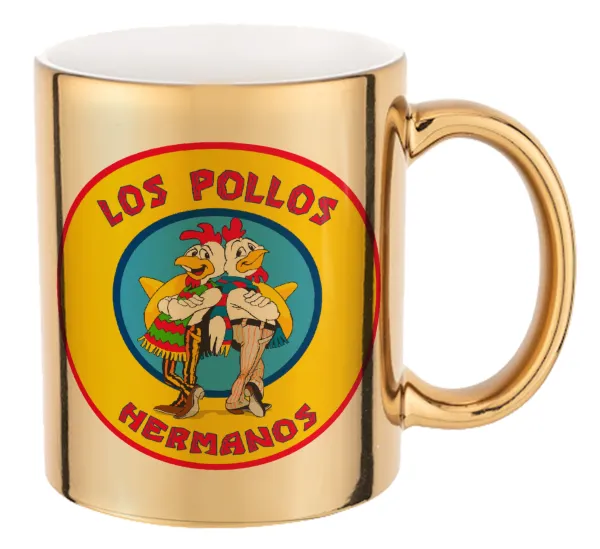 Los Pollos Hermanos — Mug ceramic, gold mirror, 330ml