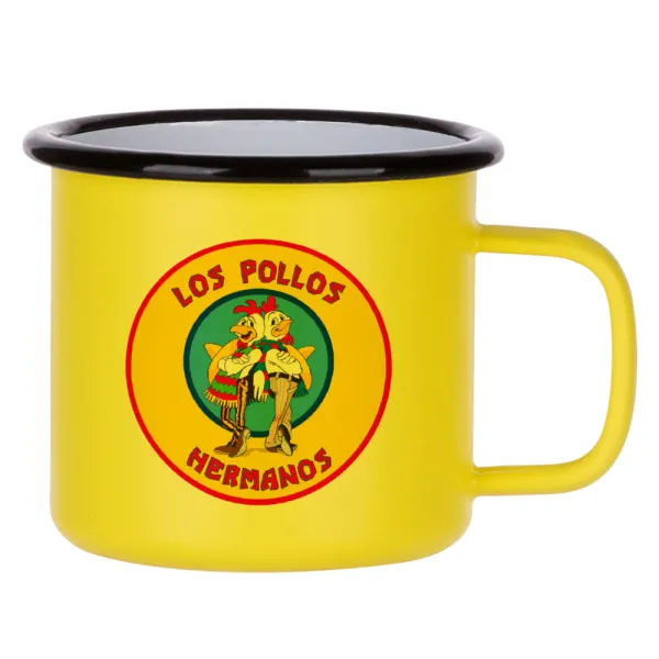 Los Pollos Hermanos — Κούπα Μεταλλική εμαγιέ ΜΑΤ Κίτρινη 360ml