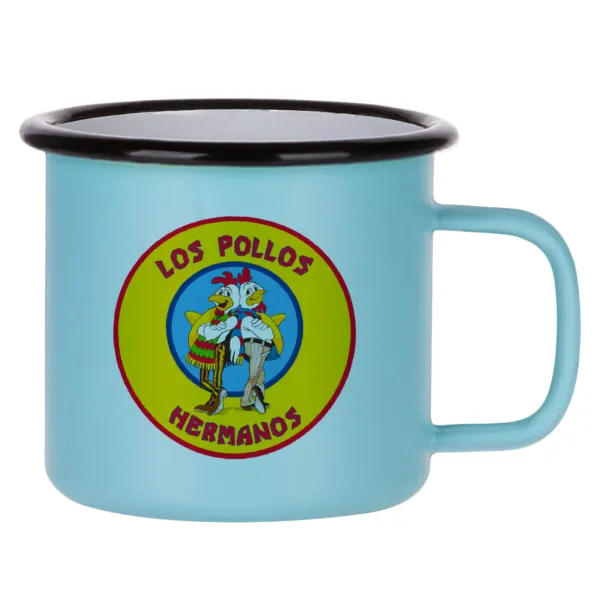 Los Pollos Hermanos — Κούπα Μεταλλική εμαγιέ ΜΑΤ σιέλ 360ml