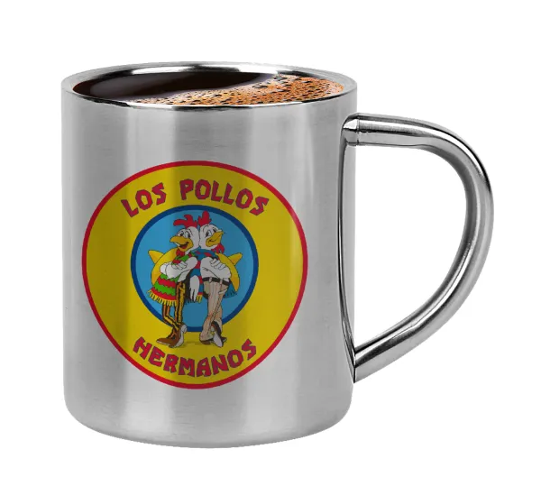 Los Pollos Hermanos — Double-wall metal cup for espresso (220ml)