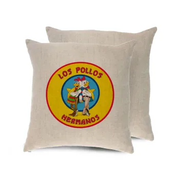 Los Pollos Hermanos, Μαξιλάρι καναπέ ΛΙΝΟ 40x40cm περιέχεται το  γέμισμα
