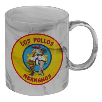 Los Pollos Hermanos, Mug ceramic marble style, 330ml