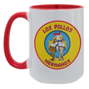 Los Pollos Hermanos, Κούπα Mega 15oz, κεραμική Κόκκινη, 450ml