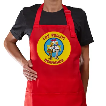 Los Pollos Hermanos, Ποδιά Μακριά Σεφ ολόσωμη με τσέπες Κόκκινη (ΕΝΗΛΙΚΩΝ)