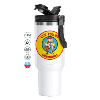 Los Pollos Hermanos, Mega Stainless steel Tumbler with lid, double wall 1,2L