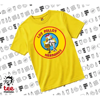 Los Pollos Hermanos, yellow childrens T-Shirt made of 100% cotton, for every day. Vegan & OEKO-TEX certified.