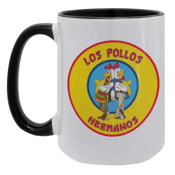 Los Pollos Hermanos, Κούπα Mega 15oz, κεραμική Μαύρη, 450ml