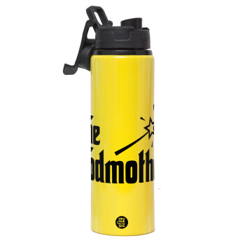 The Godmather, Metallic water bottle with safety lid, 850ml aluminum