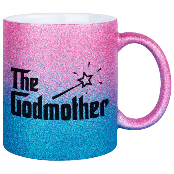 The Godmather, Κούπα Χρυσή/Μπλε Glitter, κεραμική, 330ml