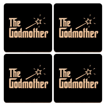 The Godmather, ΣΕΤ x4 Σουβέρ ξύλινα τετράγωνα plywood (9cm)
