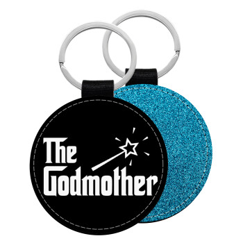 The Godmather, Μπρελόκ Δερματίνη, στρογγυλό ΜΠΛΕ (5cm)