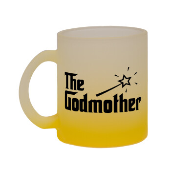 The Godmather, Κούπα γυάλινη δίχρωμη με βάση το κίτρινο ματ, 330ml